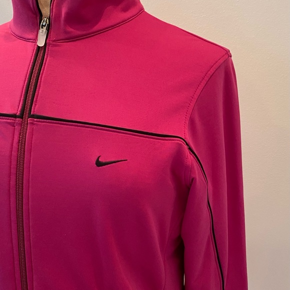 Nike Womens Hot Pink Full Zip Jacket / Track Jacket / Size M / Dri Fit - Picture 2 of 9